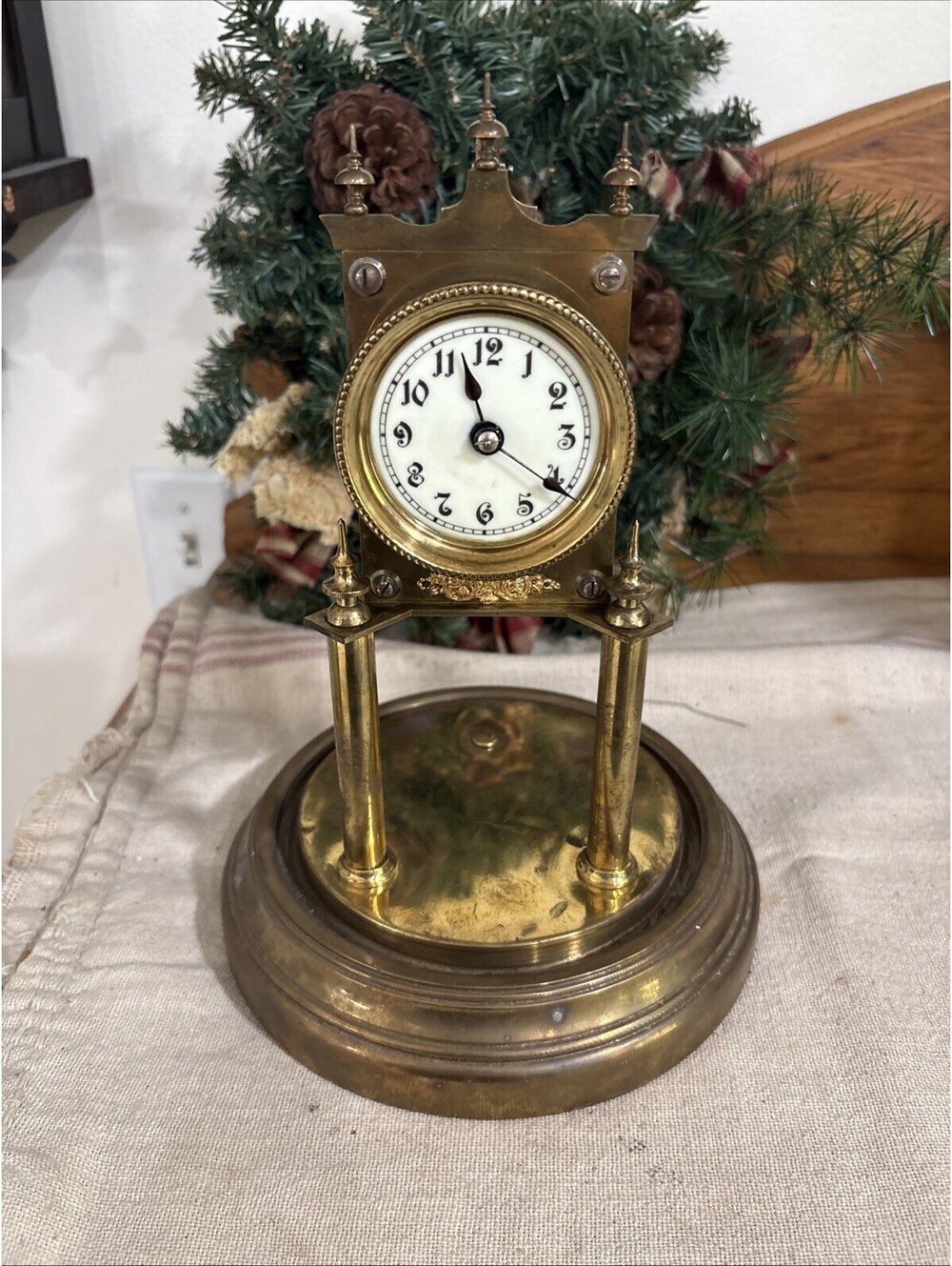 Gustav Becker Disc Pendulum Anniversary Clock. Early Model, For Parts, AS IS.